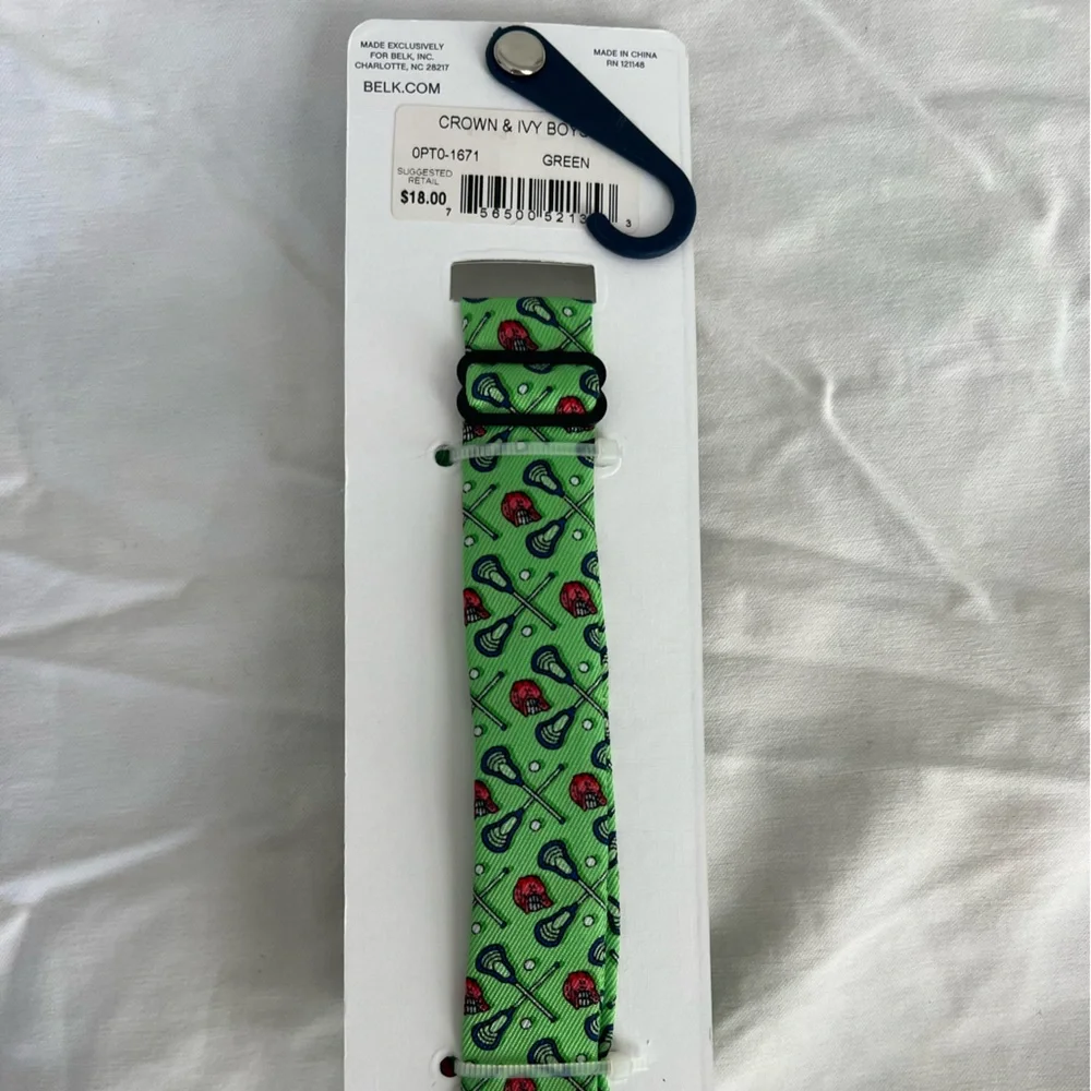 Green Bow Tie with Lacrosse Print 🥍
